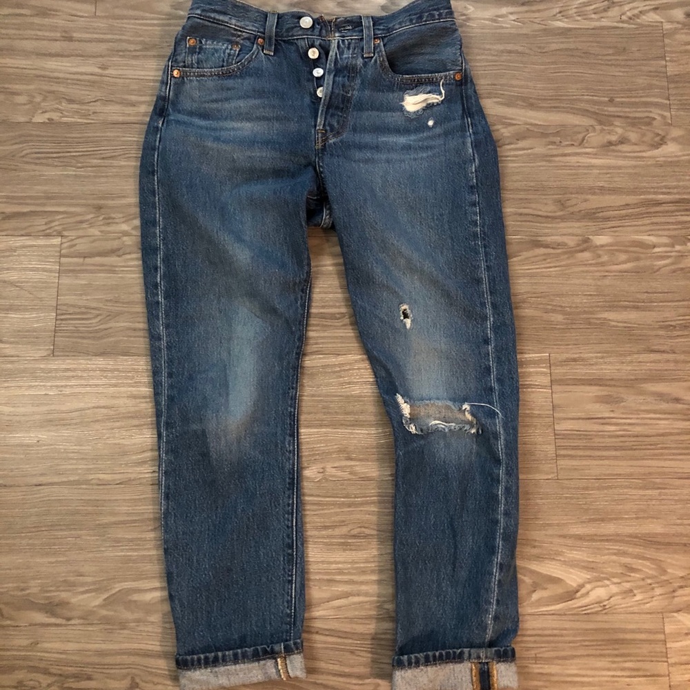 Levi’s Premium 501S distressed jeans